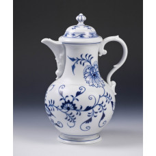 Kaffeekanne, Zwiebelmuster, kobaltblau, weißer Rand, 1,75 l