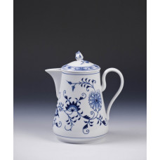 Schokoladenkanne, Zwiebelmuster, kobaltblau, weißer Rand, 0,75 l