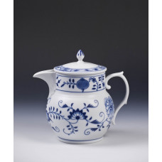 Krug, Zwiebelmuster, kobaltblau, weißer Rand, 1 l