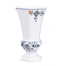 Vase, Zwiebelmuster 'Style',kobaltblau, rot und gold schattiert, H 15,3 cm