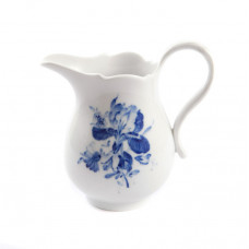 Milchkännchen, Deutsche Blume, kobaltblau, weißer Rand, V 0,25 l