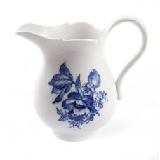 Milchkännchen, Deutsche Blume, kobaltblau, weißer Rand, V 0,40 l