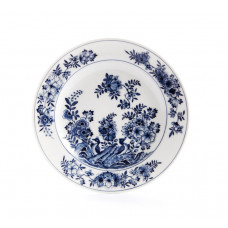 Teller, Chinesische Blumenmalerei,i.Fond zwei Enten u.Blumenb.schieferbl.wß.Rd, ø 19 cm