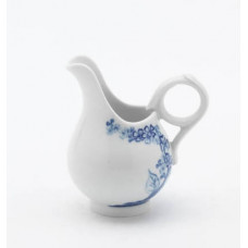 Milchkännchen, Blaue Hortensie, kobaltblau, weißer Rand, V 0,12 l