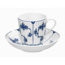 Kaffeetasse m.U., Strohblumenmuster, kobaltblau, weißer Rand, V 0,16 l