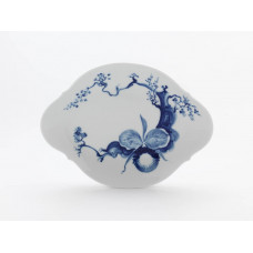 Platte, oval, Orchidee auf Ast, L 31 cm