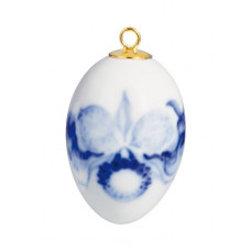 Miniatur-Ei, Orchidee auf Ast, H 4,5 cm