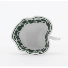 Salzgef&auml;&szlig;, Voller gr&uuml;ner Weinkranz, wei&szlig;er Rand, L 8 cm