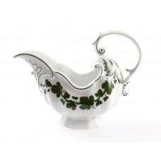 Sauciere, Voller gr&uuml;ner Weinkranz, wei&szlig;er Rand, V 0,40 l