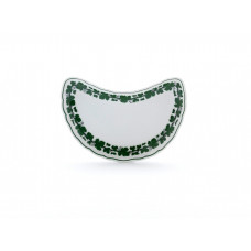 Grätenschale, Voller grüner Weinkranz, weißer Rand, L 22,5 cm