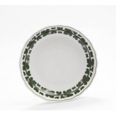 Dessertschale, Voller grüner Weinkranz, weißer Rand, 17 cm