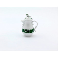 Kanne, Voller grüner Weinkranz, weißer Rand, 0,20 l