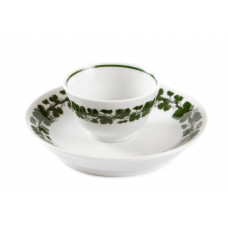 Tasse m.U., Voller grüner Weinkranz, weißer Rand, V 0,02 l