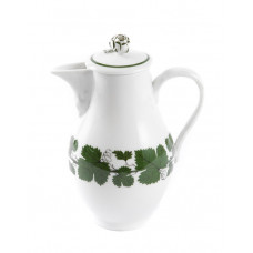 Gießer m.Deckel, Voller grüner Weinkranz, weißer Rand, 0,2 l