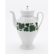 Kaffeekanne, Voller grüner Weinkranz, weißer Rand, 1 l