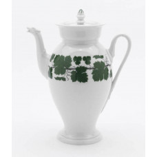 Kaffeekanne, Voller grüner Weinkranz, weißer Rand, 1,4 l