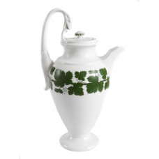 Kaffeekanne, Voller grüner Weinkranz, weißer Rand, V 1,4 l