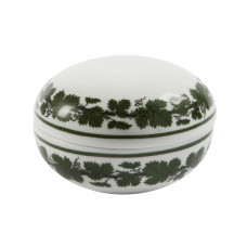Dose, Voller grüner Weinkranz, weißer Rand, ø 7 cm