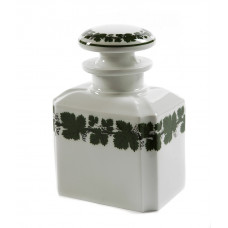 Teedose, Voller grüner Weinkranz, weißer Rand, 16 cm