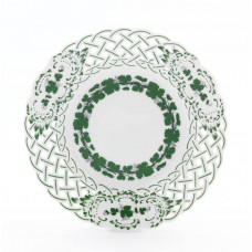 Teller, durchbr., Voller grüner Weinkranz, weißer Rand, ø 15 cm
