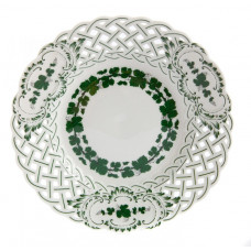 Teller, durchbr., Voller grüner Weinkranz, weißer Rand, ø 21 cm