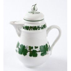 Kaffeekanne, Voller grüner Weinkranz, weißer Rand, 0,3 l