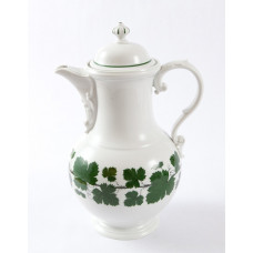 Kaffeekanne, Voller grüner Weinkranz, weißer Rand, 1,75 l