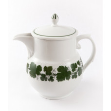 Krug, Voller grüner Weinkranz, weißer Rand, 0,8 l