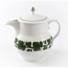 Krug, Voller grüner Weinkranz, weißer Rand, 1 l