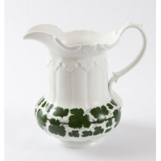 Milchkrug, Voller grüner Weinkranz, weißer Rand, 1 l