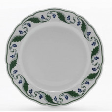 Platzteller, Mahonienranke, gr&uuml;n, Fr&uuml;chte, blau, wei&szlig;er Rand, &oslash; 32 cm
