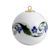 Kugel, Mahonienranke, grün, Früchte, blau, weißer Rand, ø 5 cm