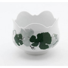 Sch&uuml;ssel tief, rund, Vinum, Weinblatt mit Ranken, gr&uuml;n, wei&szlig;er Rand, &oslash; 14,5 cm