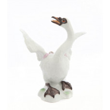 Schwan mit Geschirr, Bunt staffiert