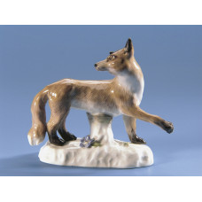 Fuchs,stehend, klein, Bunt staffiert