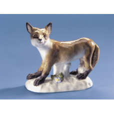 Fuchs,stehend, klein, Bunt staffiert