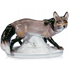 Silberfuchs stehend, Bunt staffiert Silberfuchs stehend, Bunt staffiert