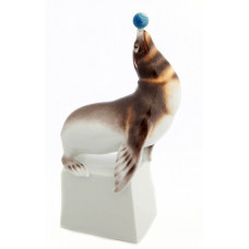 Seelöwe, Bunt staffiert, H 27 cm