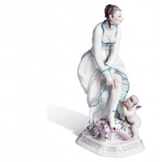 Dame mit Amor, H 25 cm