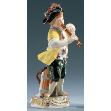 Гärtnerkind Schalmei МИТ Головни и золото staffiert, выс 14,5 см