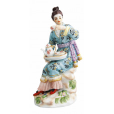 Азиатчина Teegeschirr МИТ, головни и золото staffiert, высота 13 см