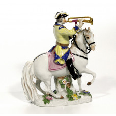 Trompeter ЗУ Pferde, Головни и staffiert золото, 20x14 см