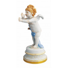 Амор, айне Ланге Подуст drehend, головни и золото staffiert, ч 20,5 см