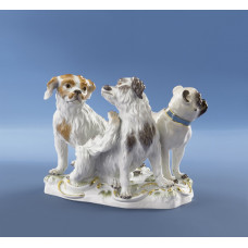 Hundegruppe, Головни и золото staffiert