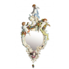 Spiegelrahmen, м. Montur, Головни и staffiert золота,печатка Мейсен занимает Коллектион,золото,Лим., Ч 98 см