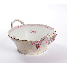 Корб Belag МИТ Головни и золото staffiert,Индийская Malereiбыл 2 Канте МИТ,пурпур,Goldpunkte, 18,5 см