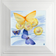 Wandbild, умереть Вьером Елементе, люфт, мотив Schmetterling, 34 x 34 см