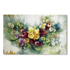 Wandbild, Orchideen Гельбе МИТ Розен (