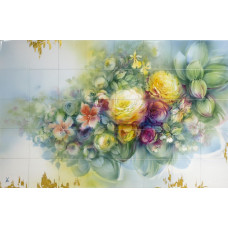 Wandbild, Гельбе Розен Orchideen мти, 76 х 121 см