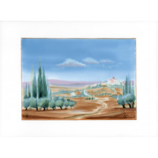 Wandbild, Zypressen Ланд мти, 26 x 35 см